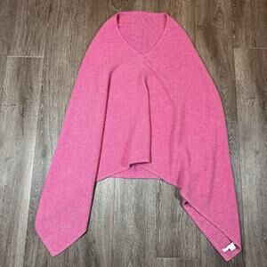Captiva Cashmere Womens Poncho One Size Pink Lightweight